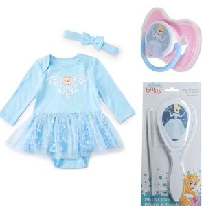 Disney Princess Cinderella dress, brush and pacifier